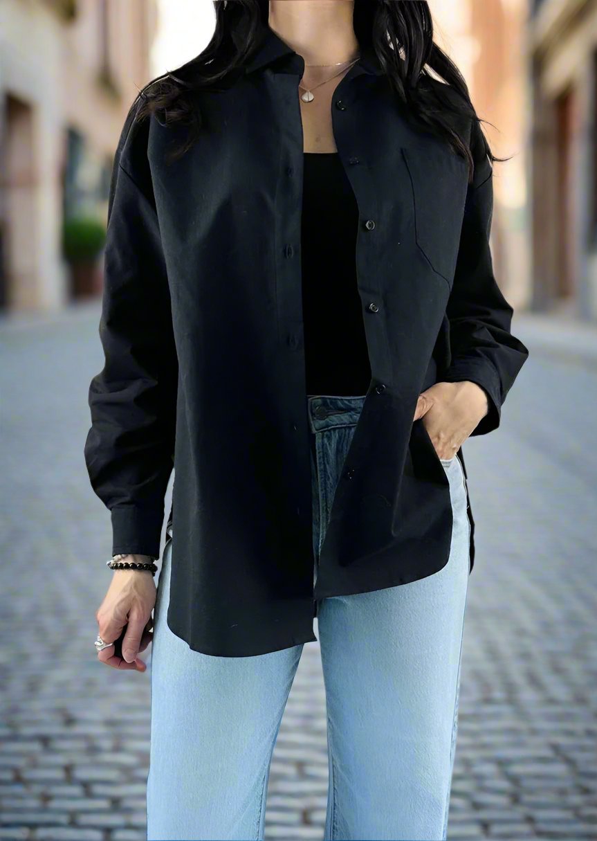 Kuwalla Oxford Black Blouse
