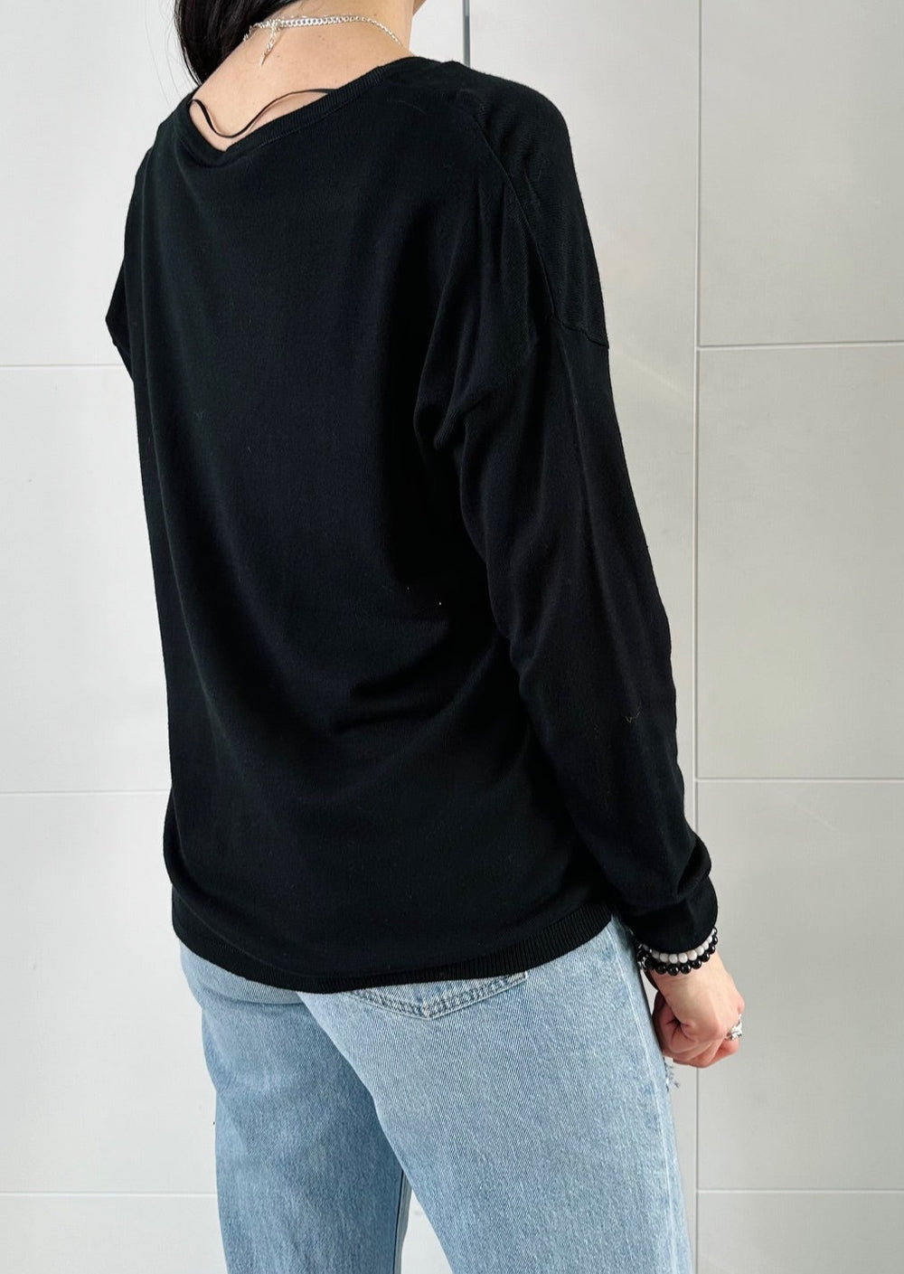 Back To Basics Knitted Black Sweater