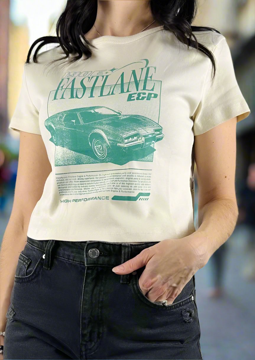 FASTLANE OFF WHITE BABY TEE