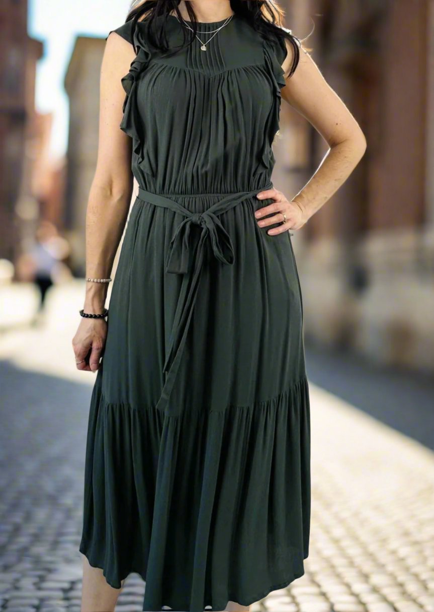 mariella midi dress Gentle Fawn Mariella Pine Midi Dress