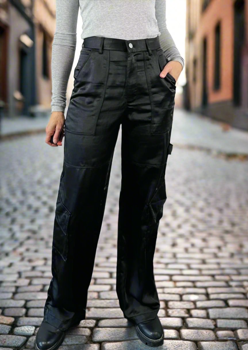 Madison The Label Silk Cargo Pant | Tia B Boutique <!---->