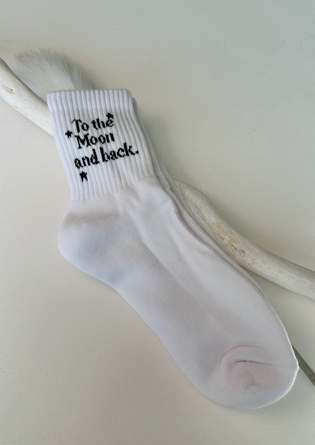 "TO THE MOON AND BACK" SOCKS