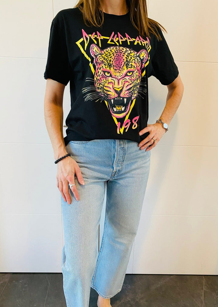DEF LEOPARD 1983 COLORFUL GRAPHIC TEE
