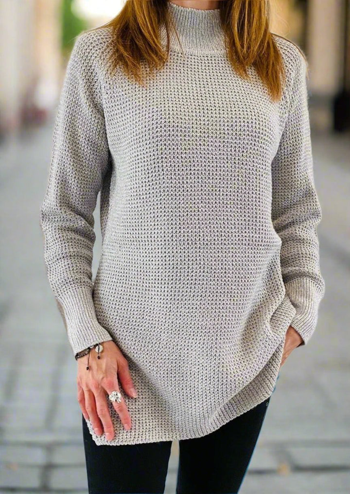 Silver Swirl Knit Sweater
