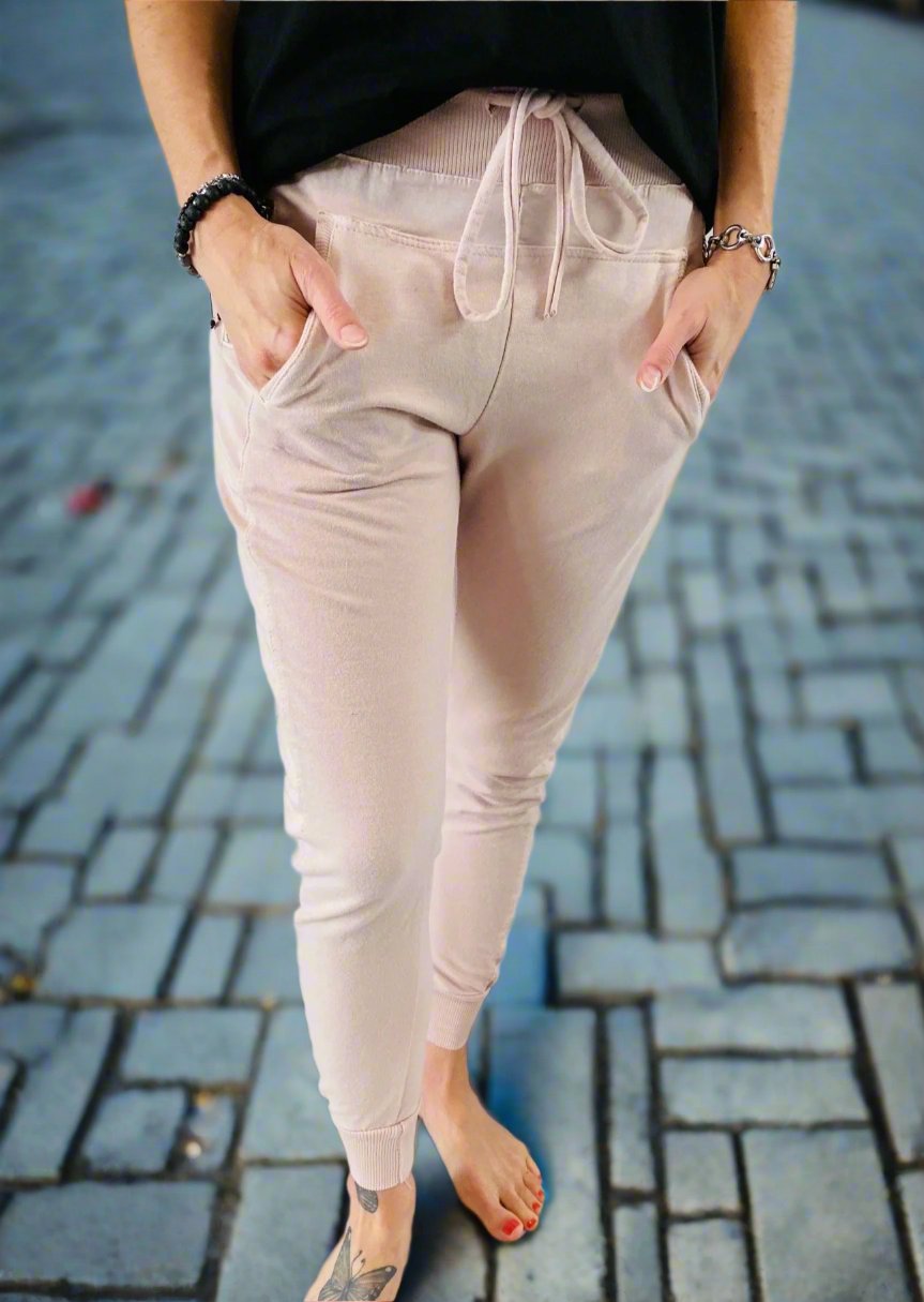 Pink tight joggers clearance
