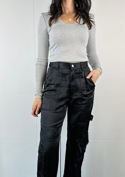SINCLAIR RIB LONG SLEEVE TOP