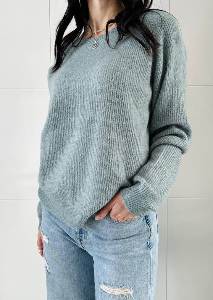 Angela Cross Twist Reversible Sweater
