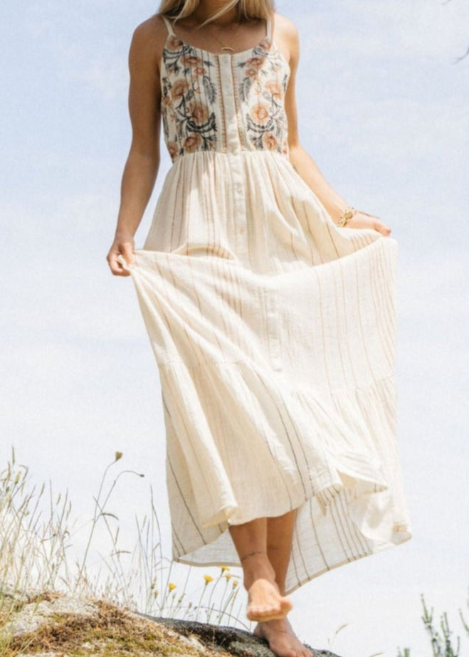 BANNER MILK MAXI DRESS