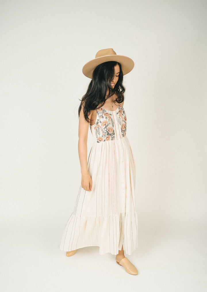 BANNER MILK MAXI DRESS