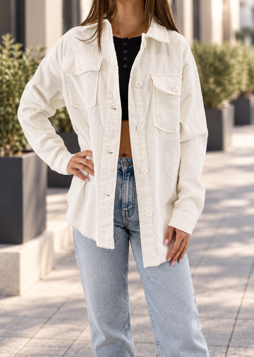 CORDUROY LONG SLEEVE OVERSHIRT