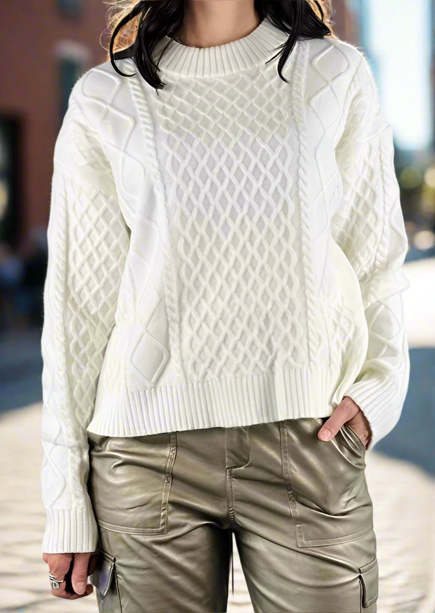 CABLE KNIT SWEATER