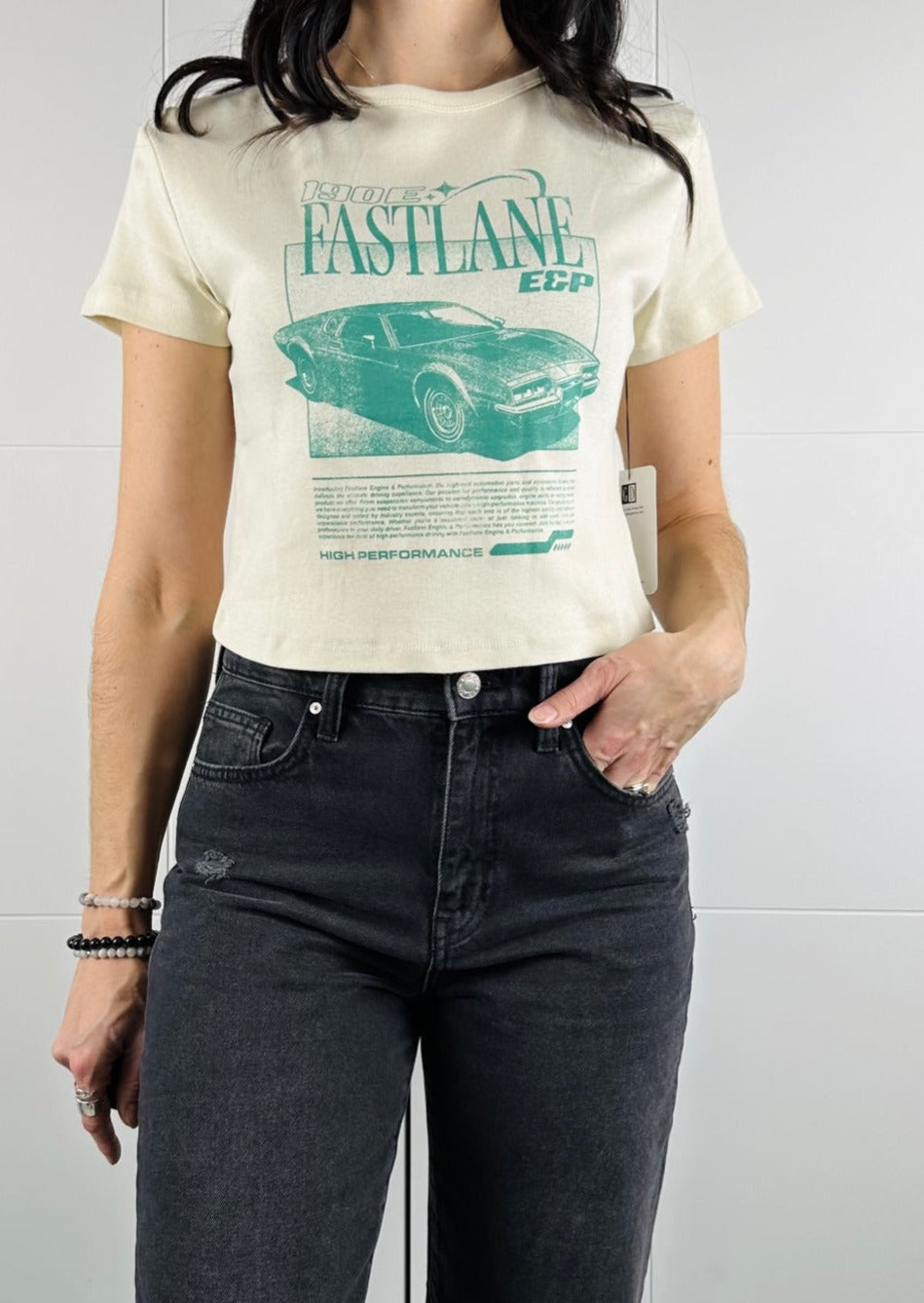 FASTLANE OFF WHITE BABY TEE