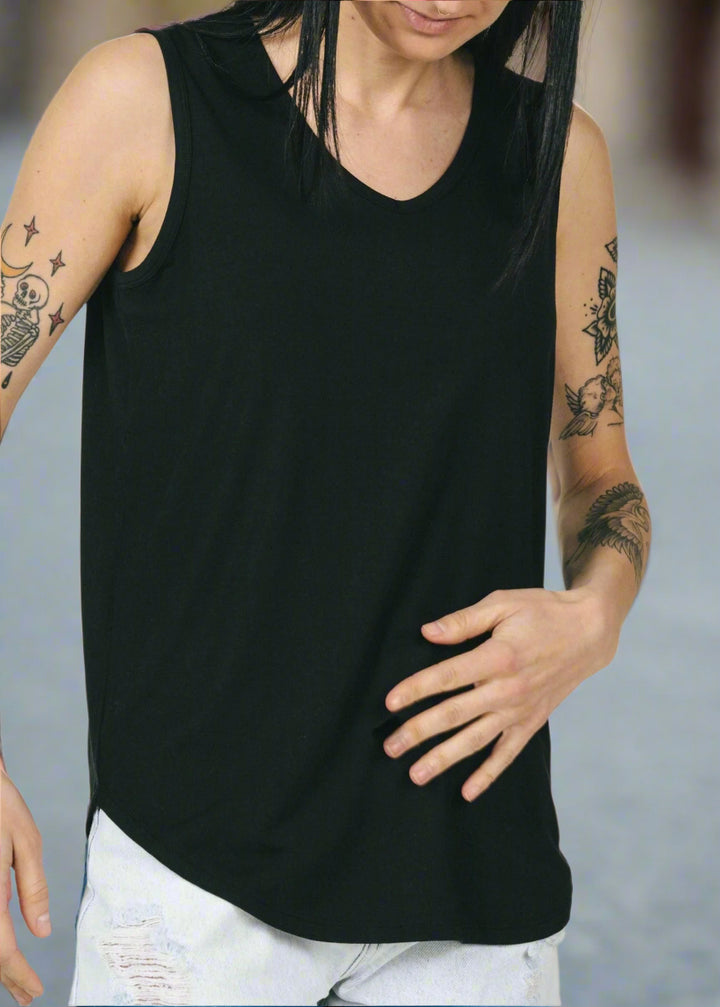 GIRLFRIEND BLACK TANK TOP