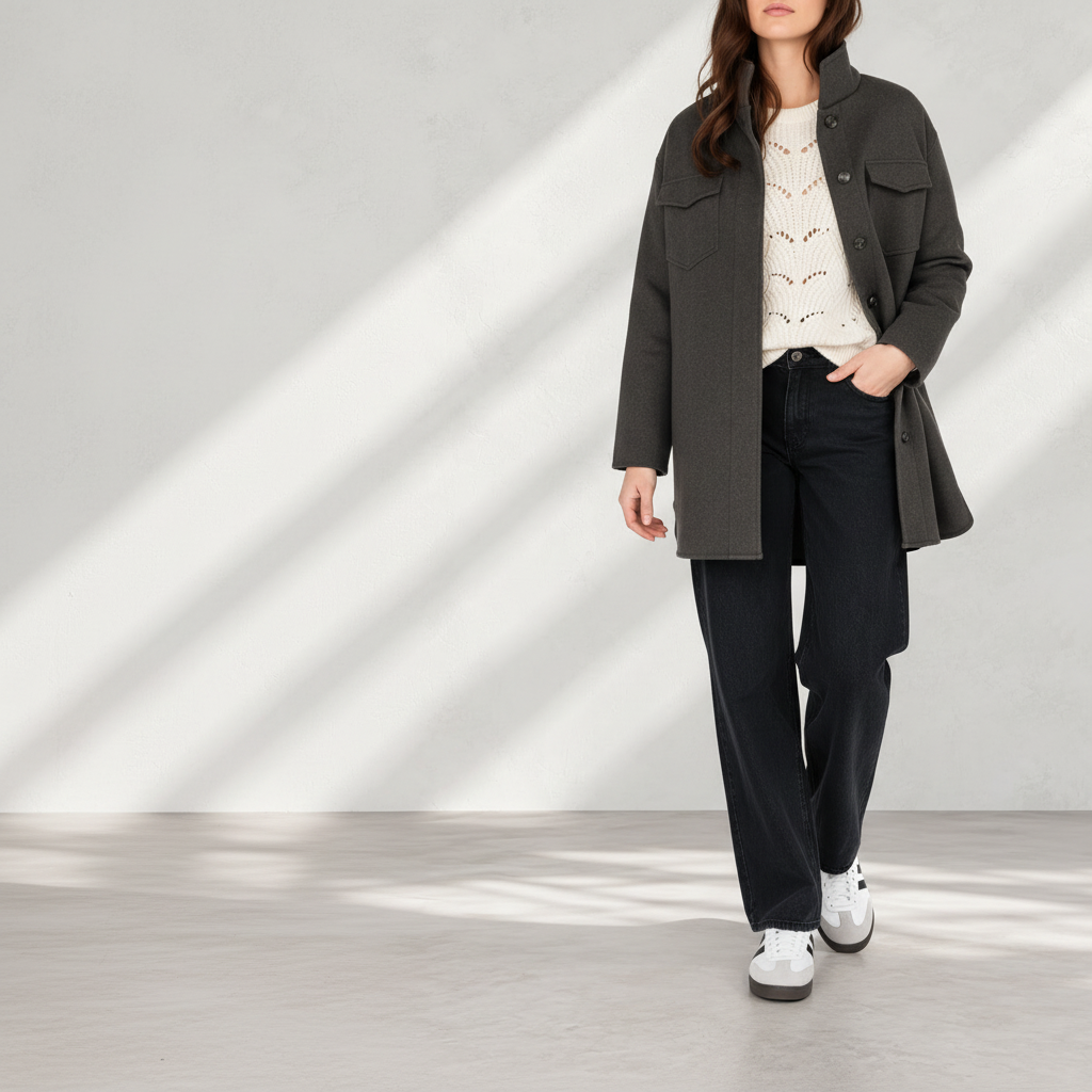 Heather Evergreen Classic Shirt Jacket