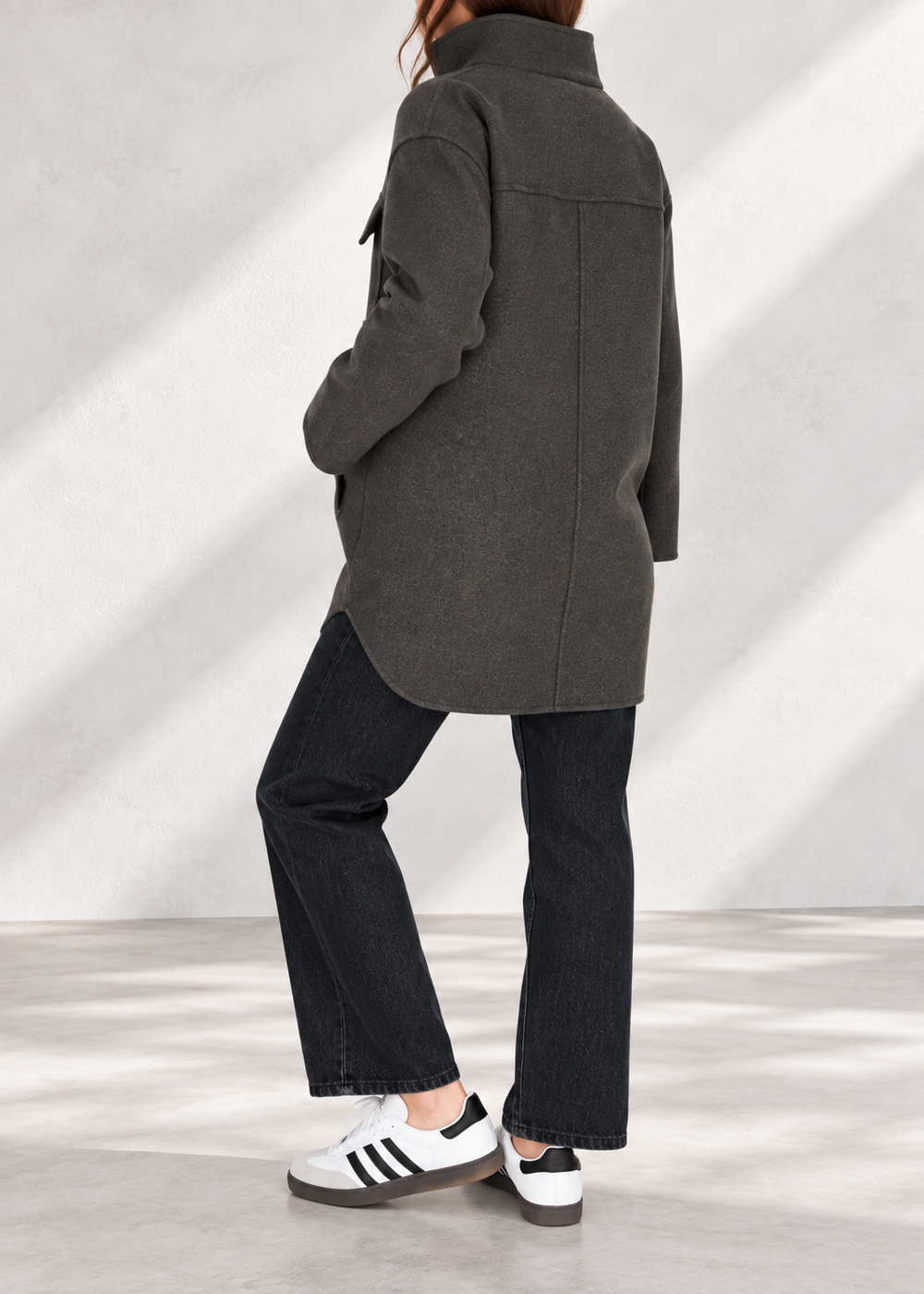 Heather Evergreen Classic Shirt Jacket2