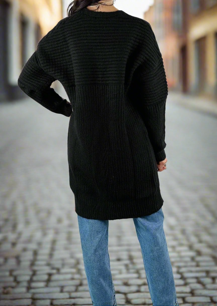 LONG BOUCLE CARDIGAN