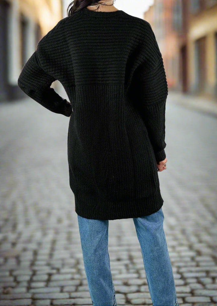 LONG BOUCLE CARDIGAN