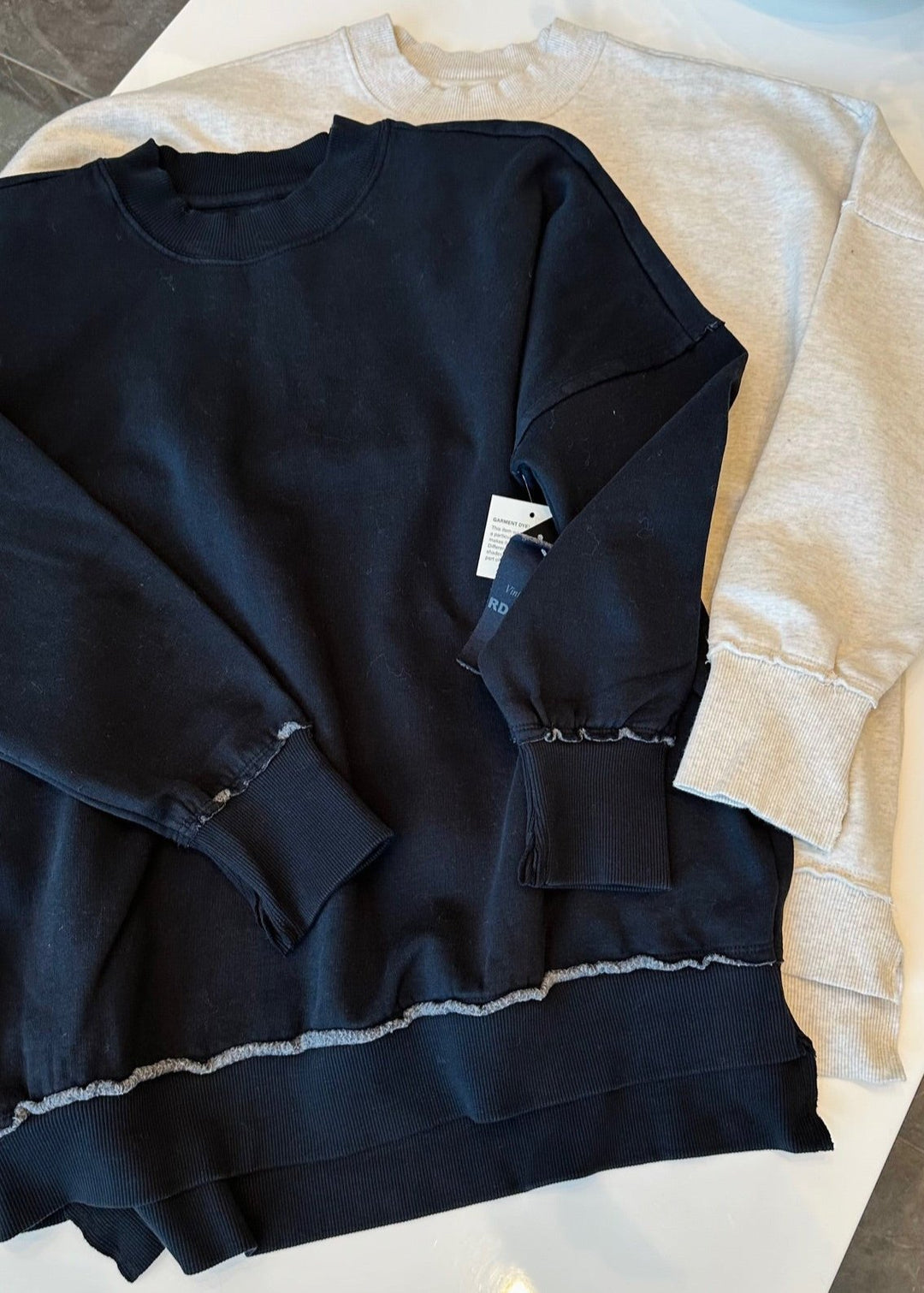 MIKKA VINTAGE BLACK OR HEATHER OATMEAL SWEATER