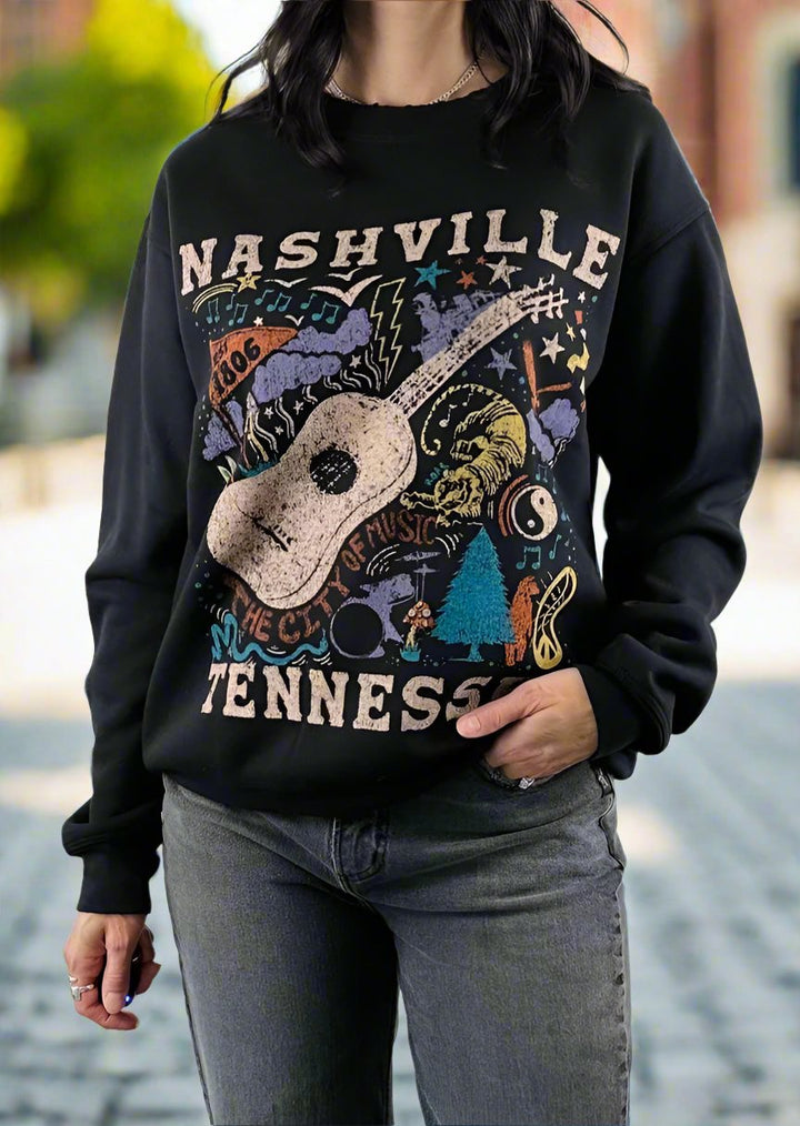 NASHVILLE BLACK SWEATSHIRT