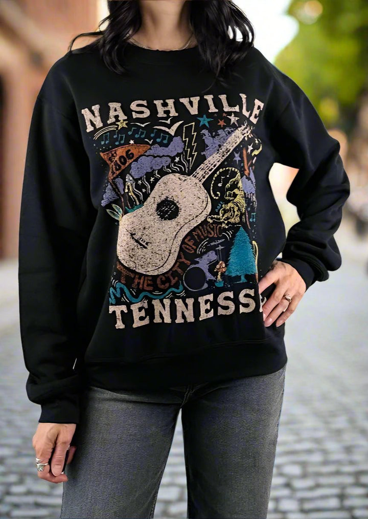 NASHVILLE BLACK SWEATSHIRT
