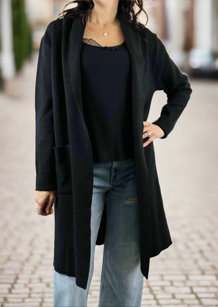 PATCH POCKET OPEN CARDIGAN
