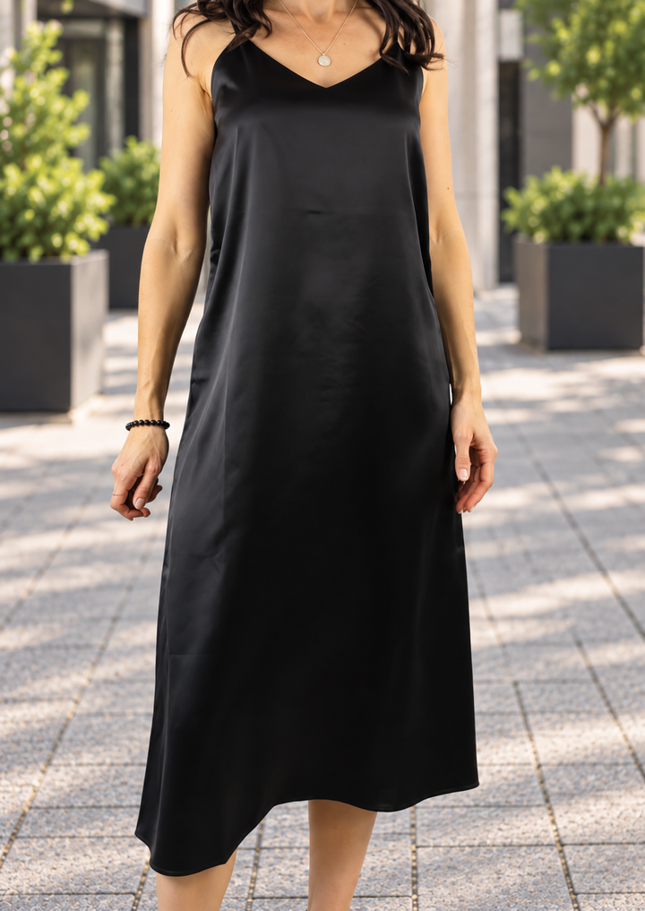 SATIN MAXI SLIP DRESS