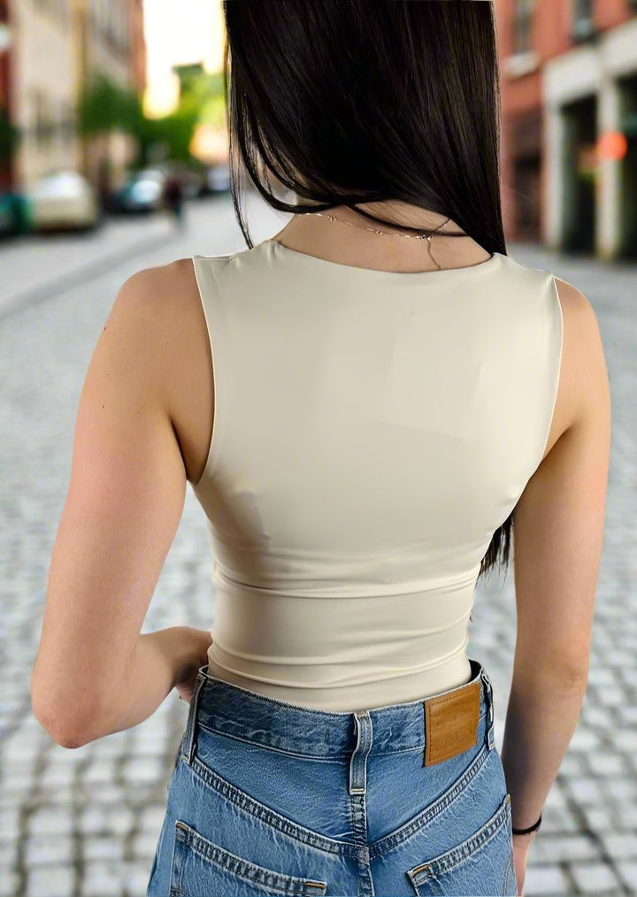 Second Skin Roxanna Crew Neck Tank Top