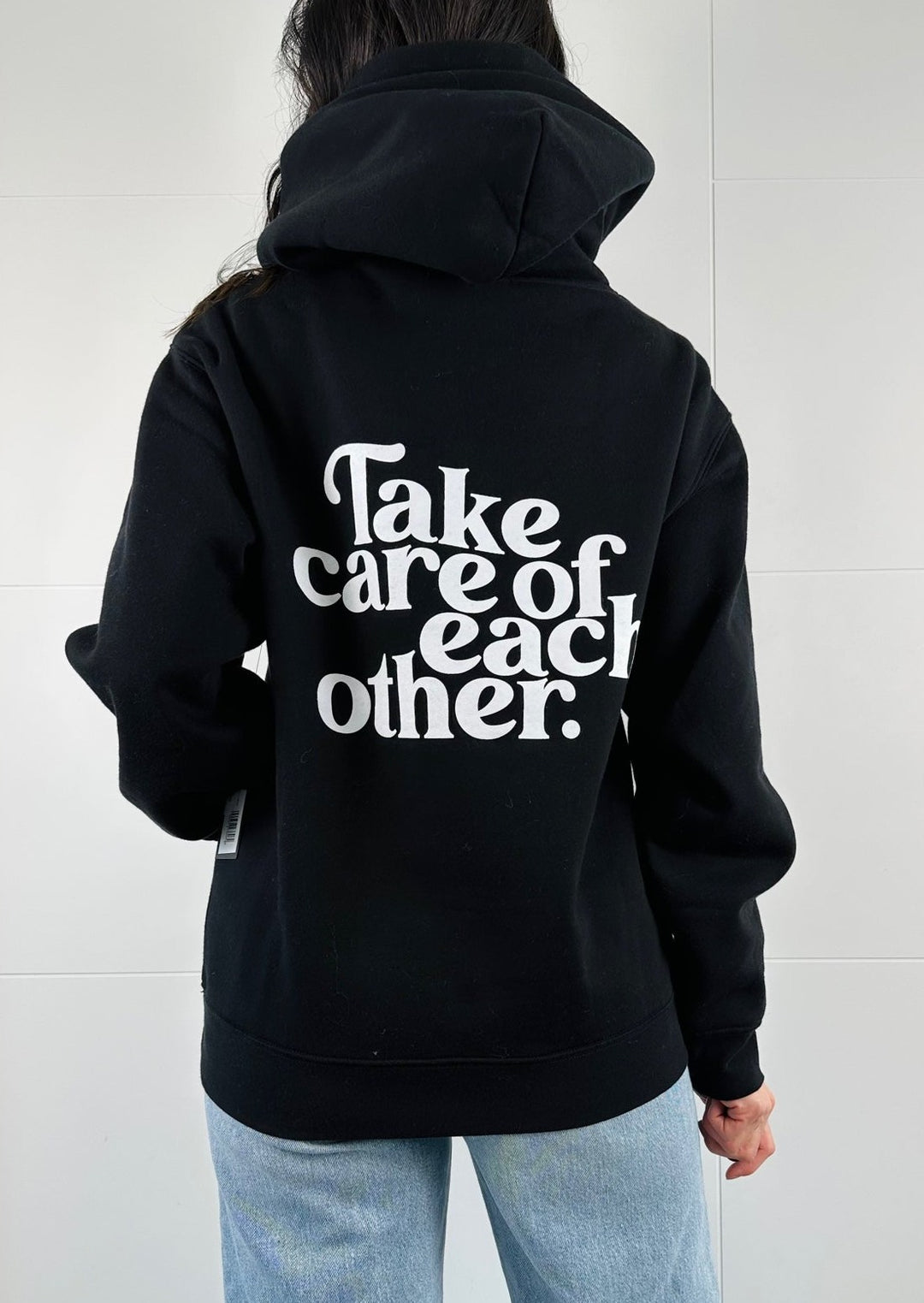 "TAKE CARE OF EACH OTHER" CLASSIC BLACK HOODIE