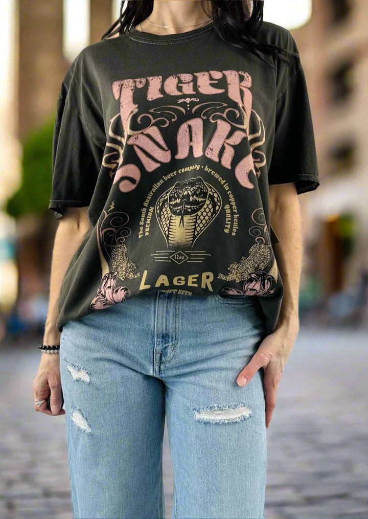 TIGER SNAKE OVERSIZED TEE