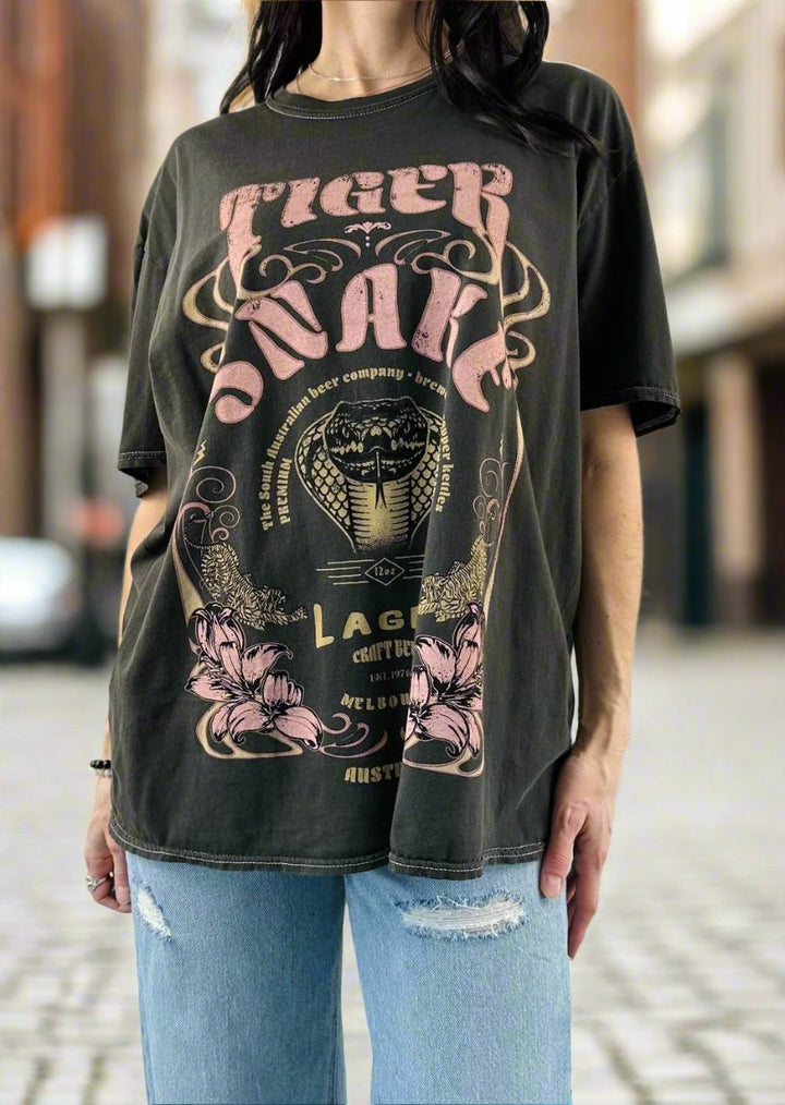 TIGER SNAKE OVERSIZED TEE