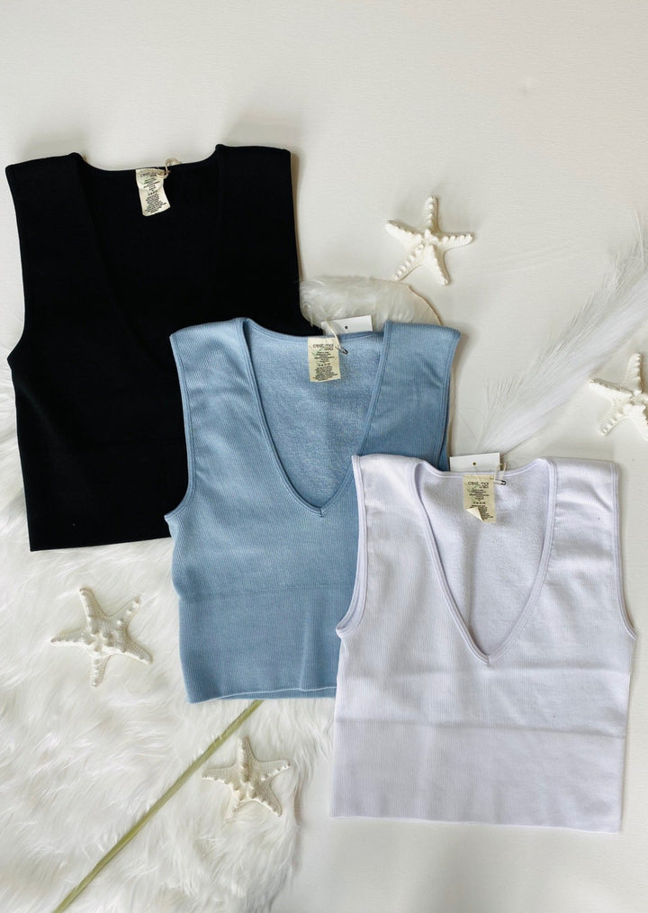 BAMBOO DEEP V RIB TOP - Sustainable and Stylish