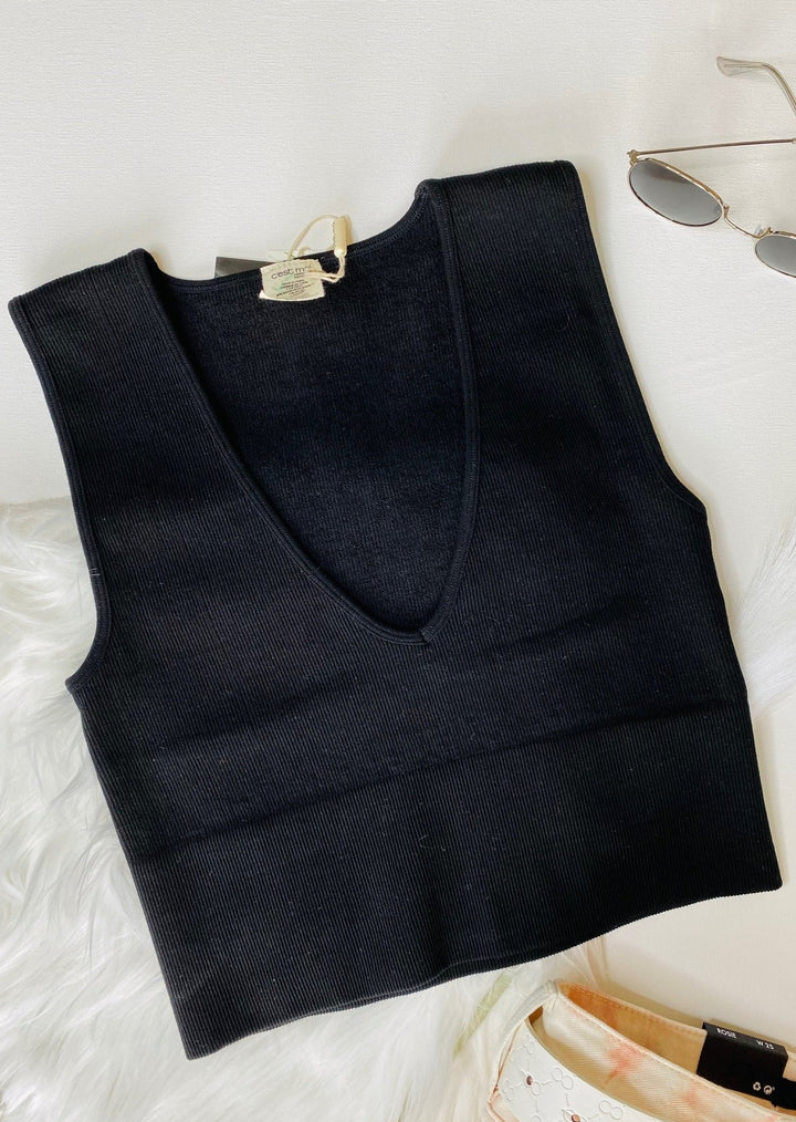 BAMBOO DEEP V RIB TOP - Sustainable and Stylish
