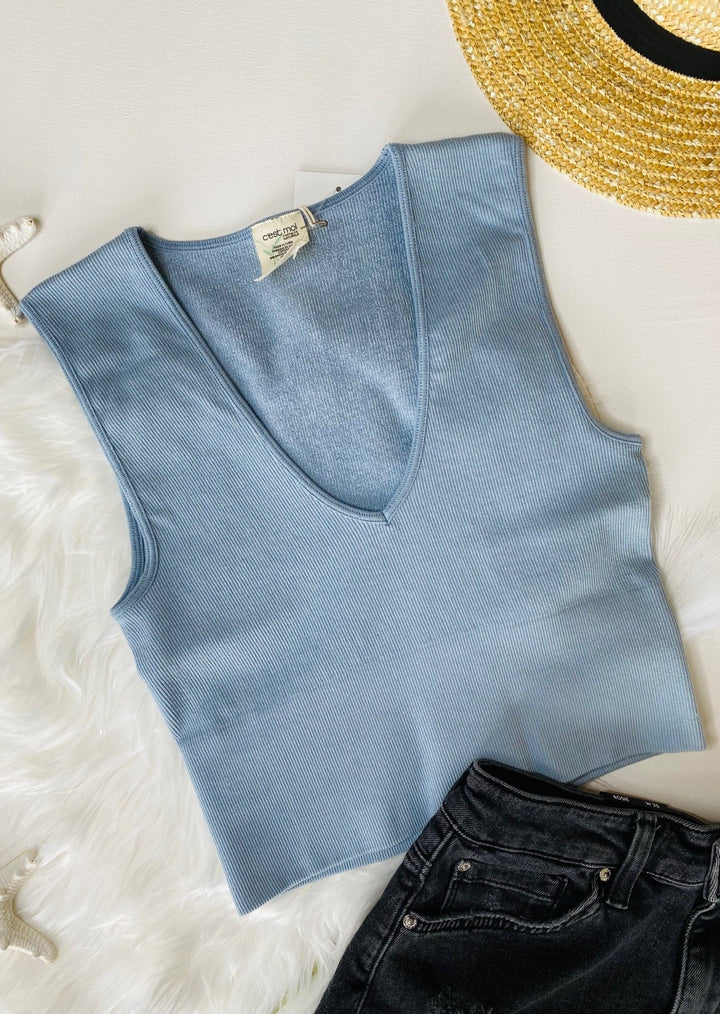 BAMBOO DEEP V RIB TOP - Sustainable and Stylish