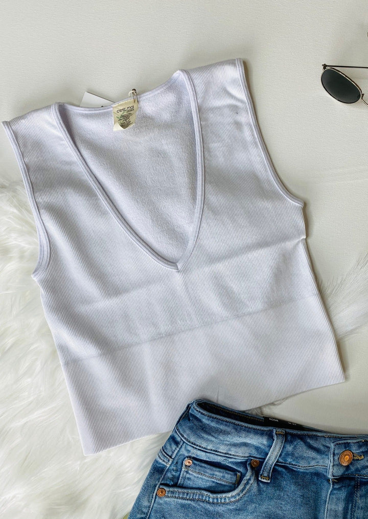 BAMBOO DEEP V RIB TOP - Sustainable and Stylish