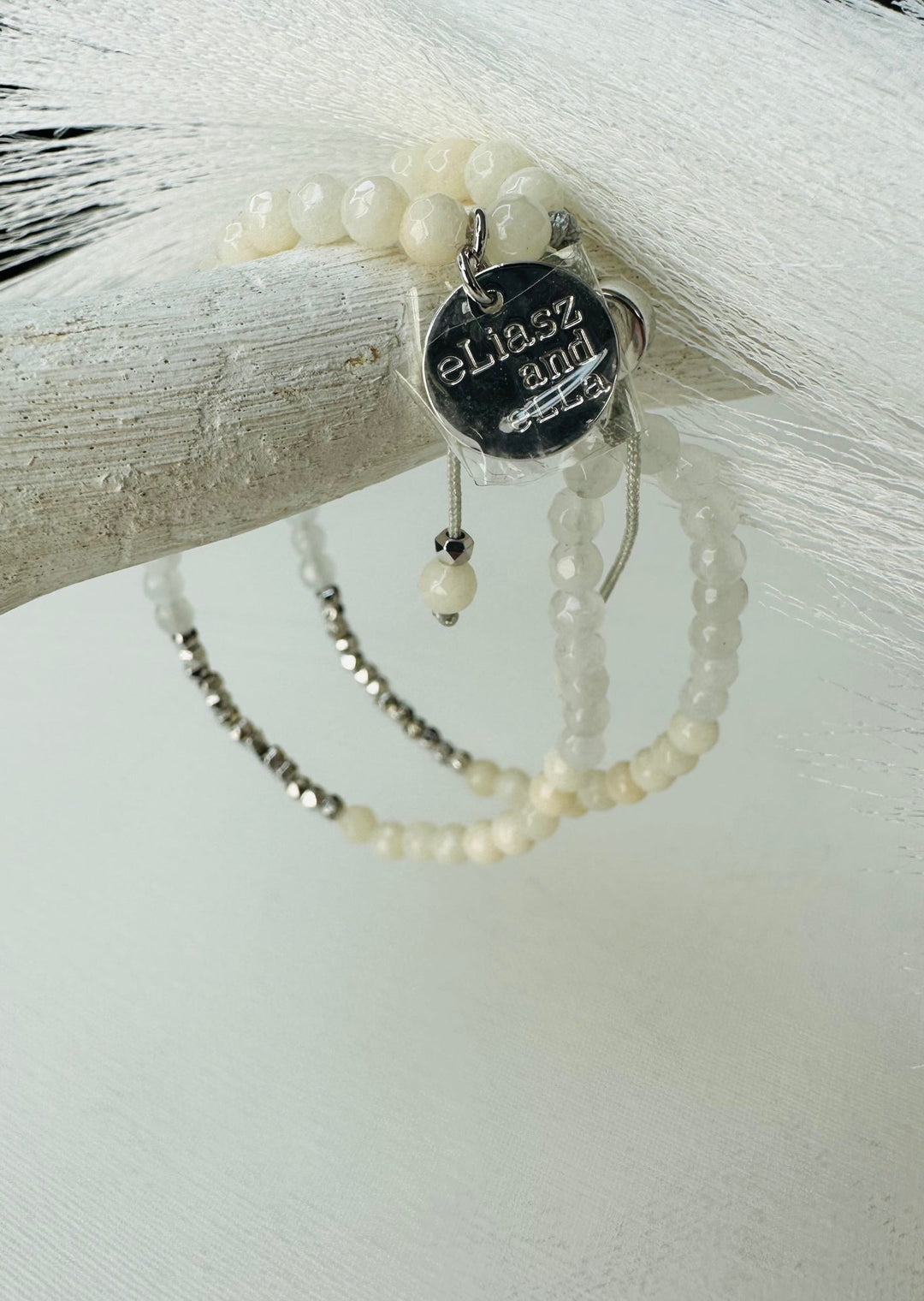 "TINY" SHIMMER SILVER DOUBLE BRACELET
