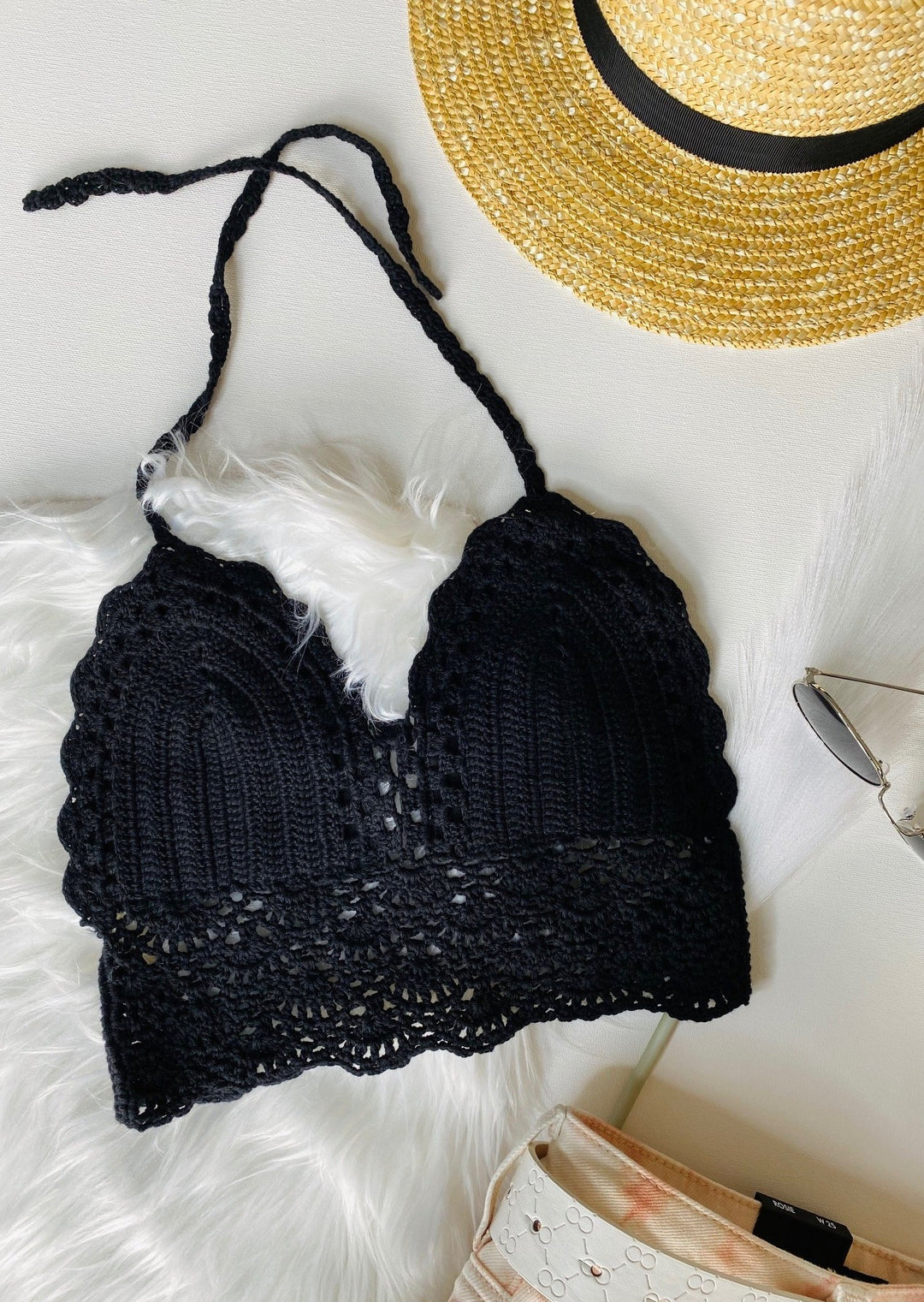 Crochet Back Bralette (Black) – Sunday's Best Boutique