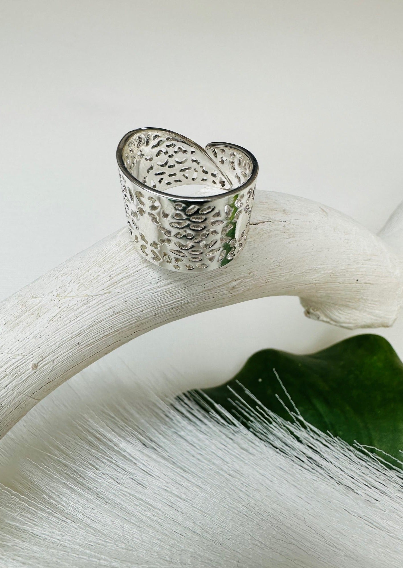 Pilgrim Carol Wide Filigree Ring Tia B Boutique