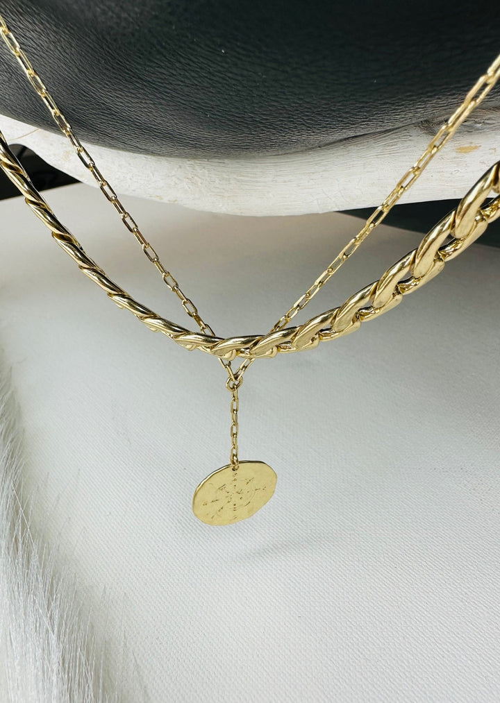 COMPASS 2-IN-1 GOLD NECKLACE