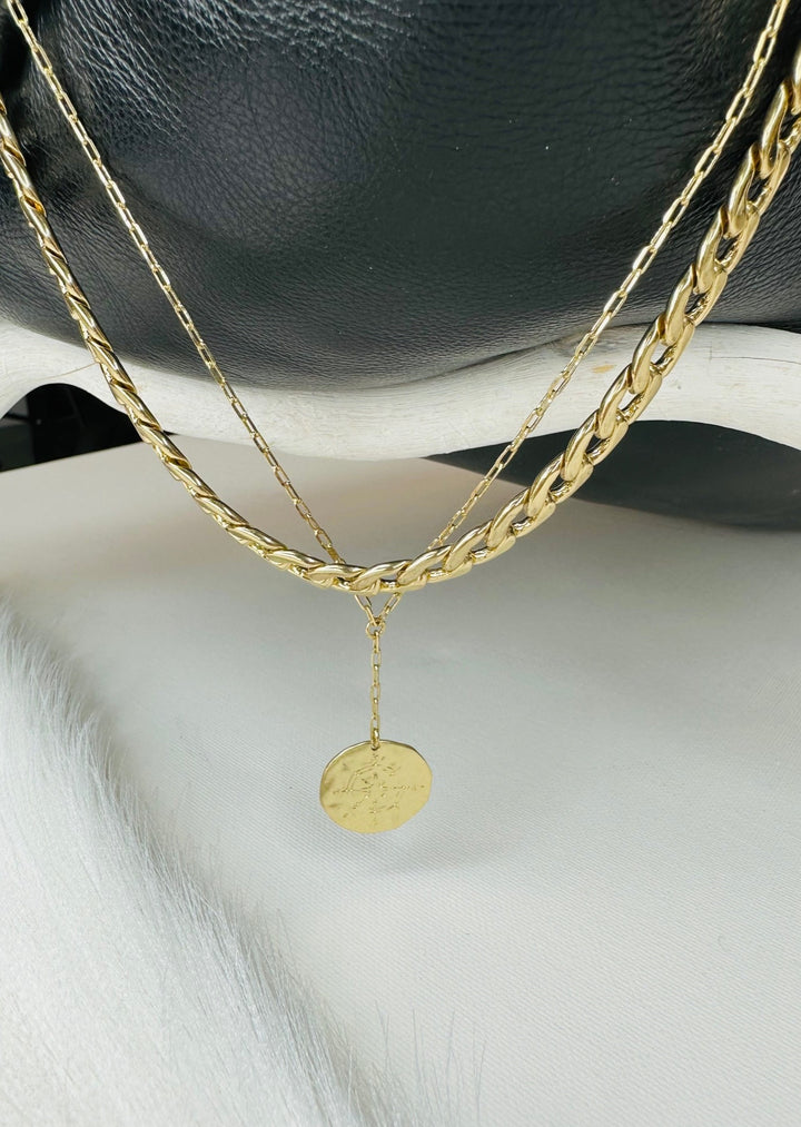 COMPASS 2-IN-1 GOLD NECKLACE