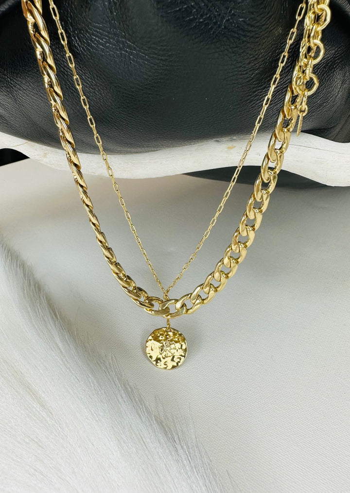 COMPASS 2-IN-1 GOLD NECKLACE