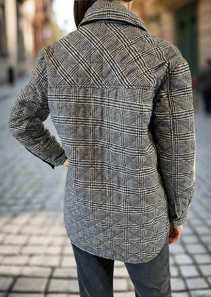 Checkered Charm Quilted Jacket2