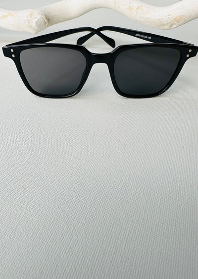 DEVON BLACK SQUARE SUNGLASSES