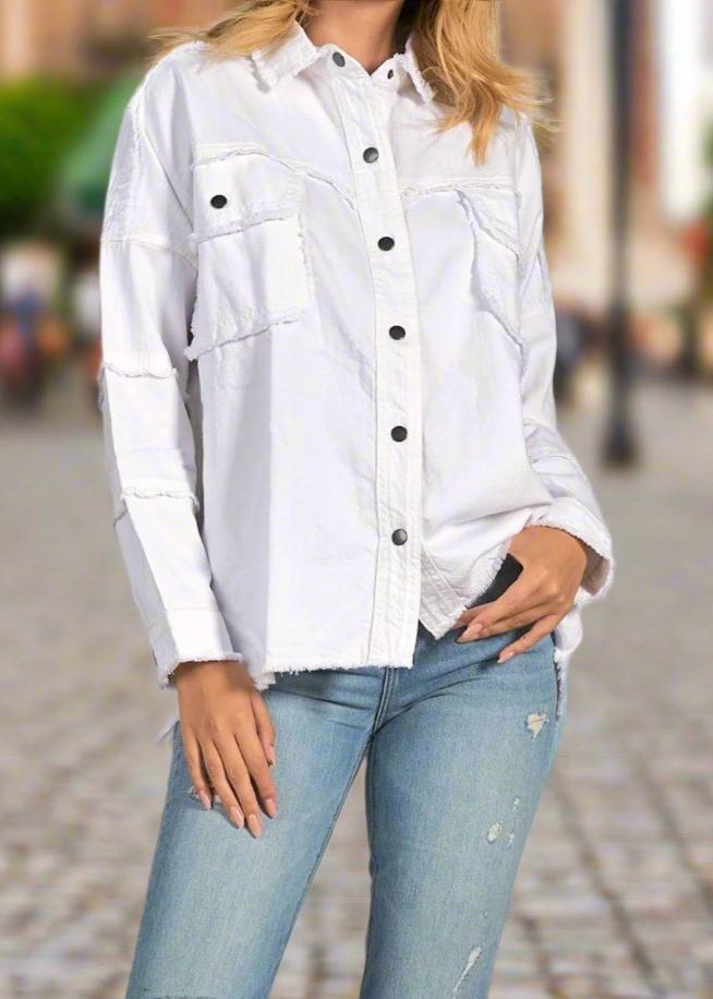  DISTRESSED WHITE JACKET