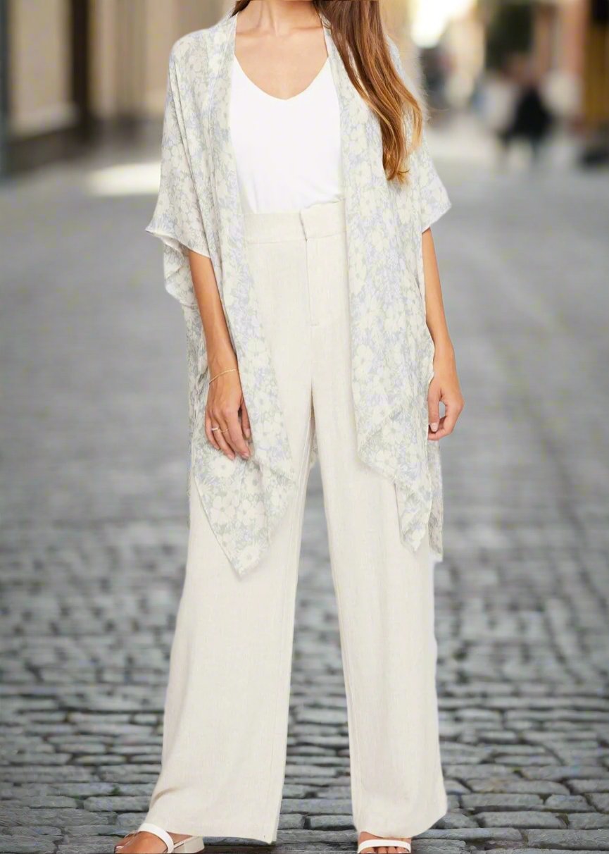 DAWN MIST TROPICAL KIMONO
