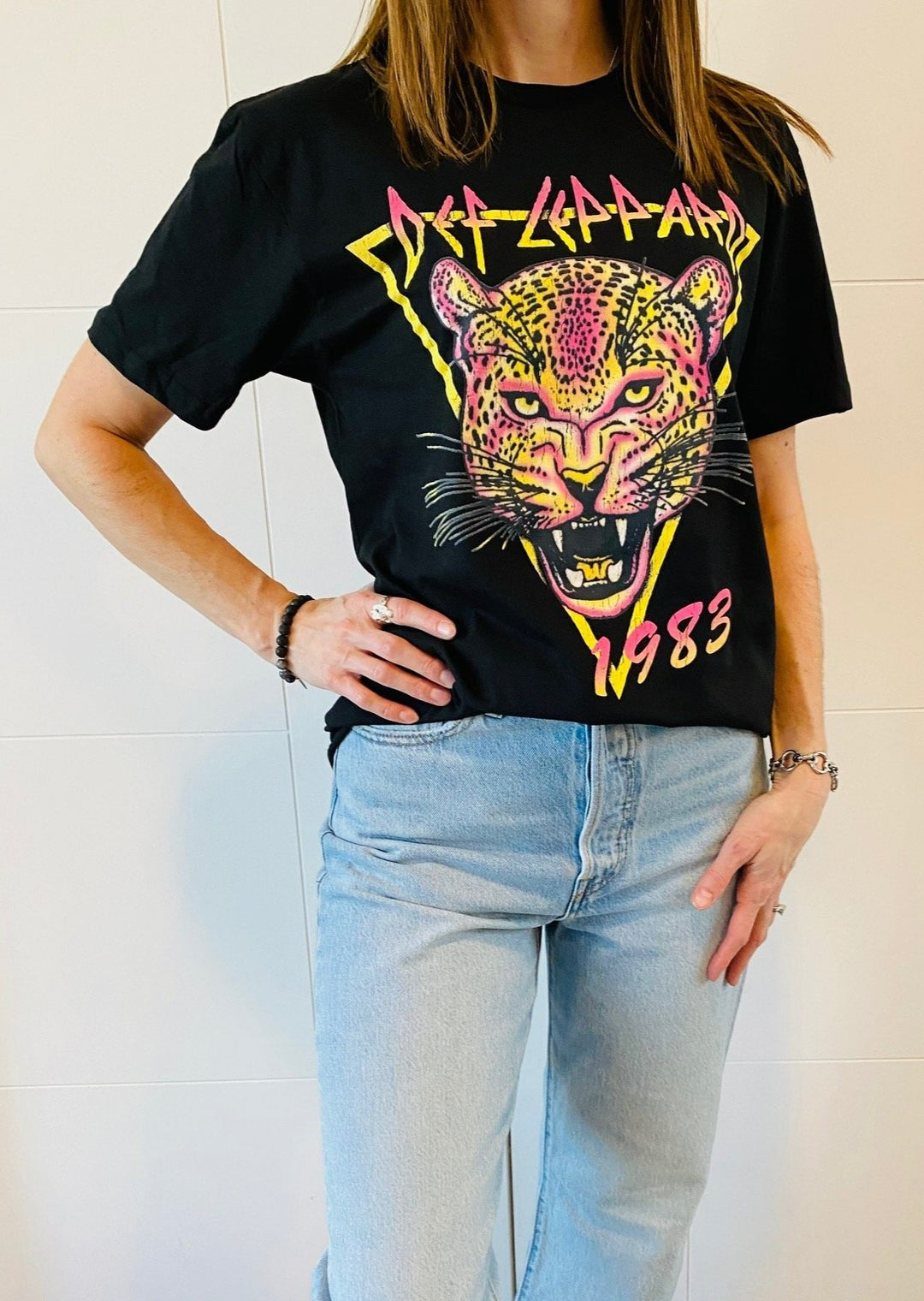 DEF LEOPARD 1983 COLORFUL GRAPHIC TEE
