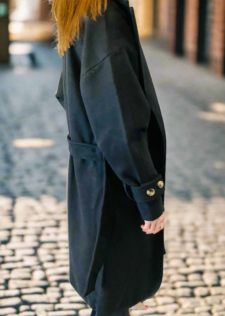 ALBA LONG LENGTH BLACK COAT