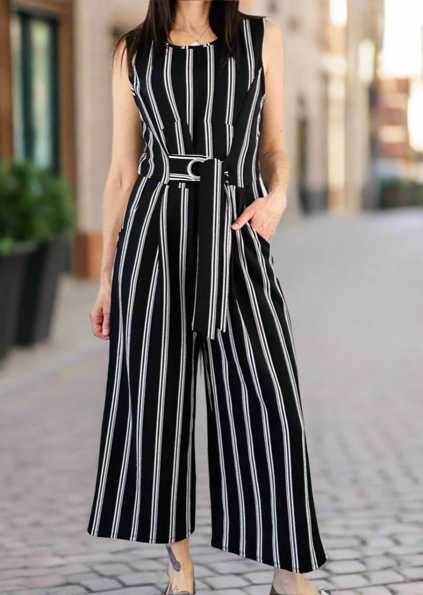ENDEAVORS STRIPED JUMPSUIT