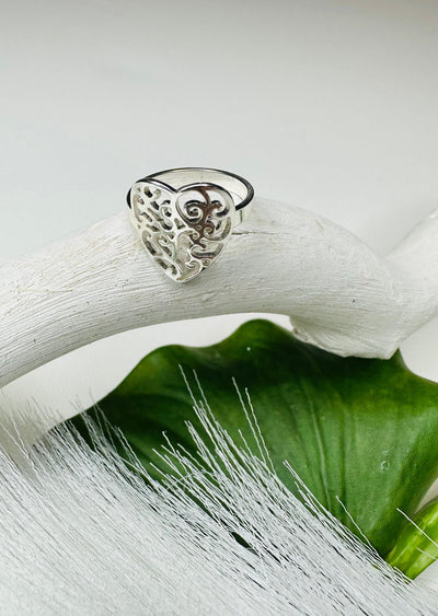 FELICE SILVER HEART RING