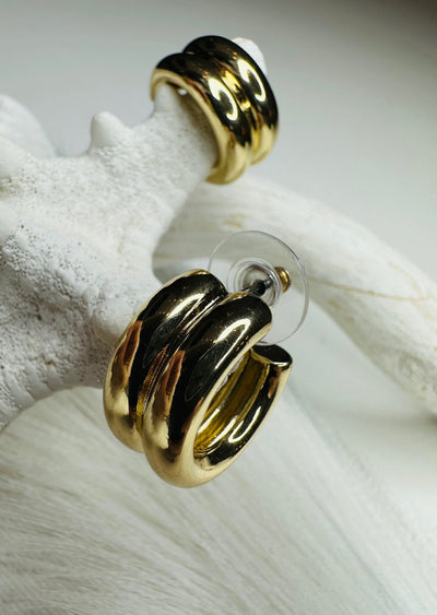 HERITAGE GOLD HOOP EARRINGS