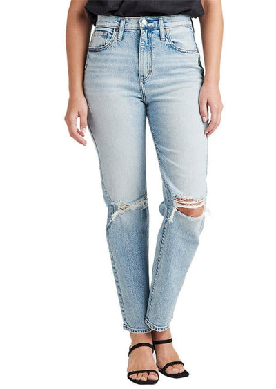 HIGHLY DESIRABLE STRAIGHT DISTRESSED LIGHT JEANS